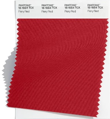 Fiery red