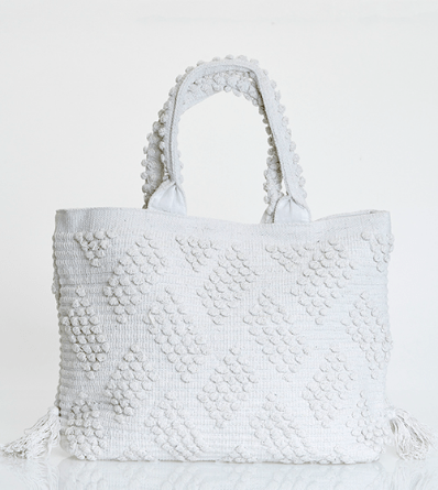 Λευκή τσάντα για θάλασσα