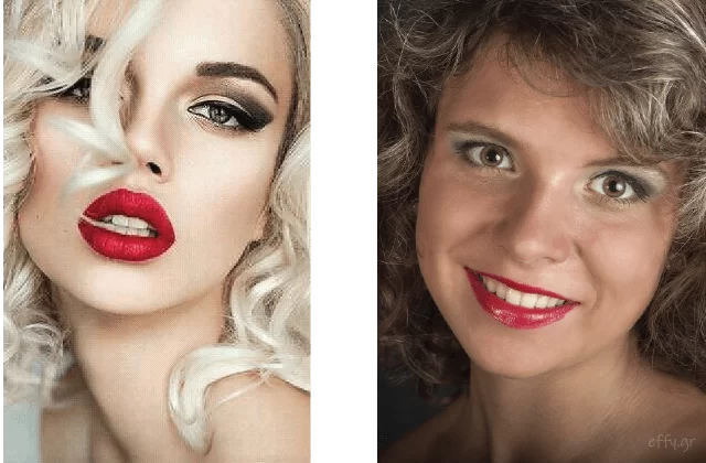 Δυο γυναίκες - η μια με ξανθά μαλλιά και ανοιχτό δέρμα και η άλλη ξανθιά με σκούρο δέρμα